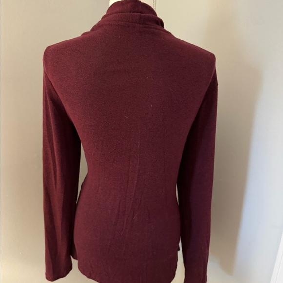 Marika tie front active cardigan size Large. maroon & dark gray - Picture 4 of 7